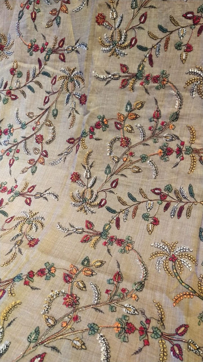 Elegant Pashmina Embroidered Shawl Timeless Floral Design