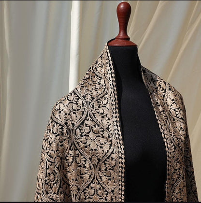 Black beige Kashmiri Pashmina Shawl
