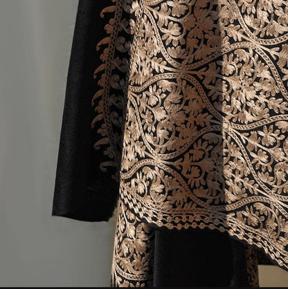 Black beige Kashmiri Pashmina Shawl