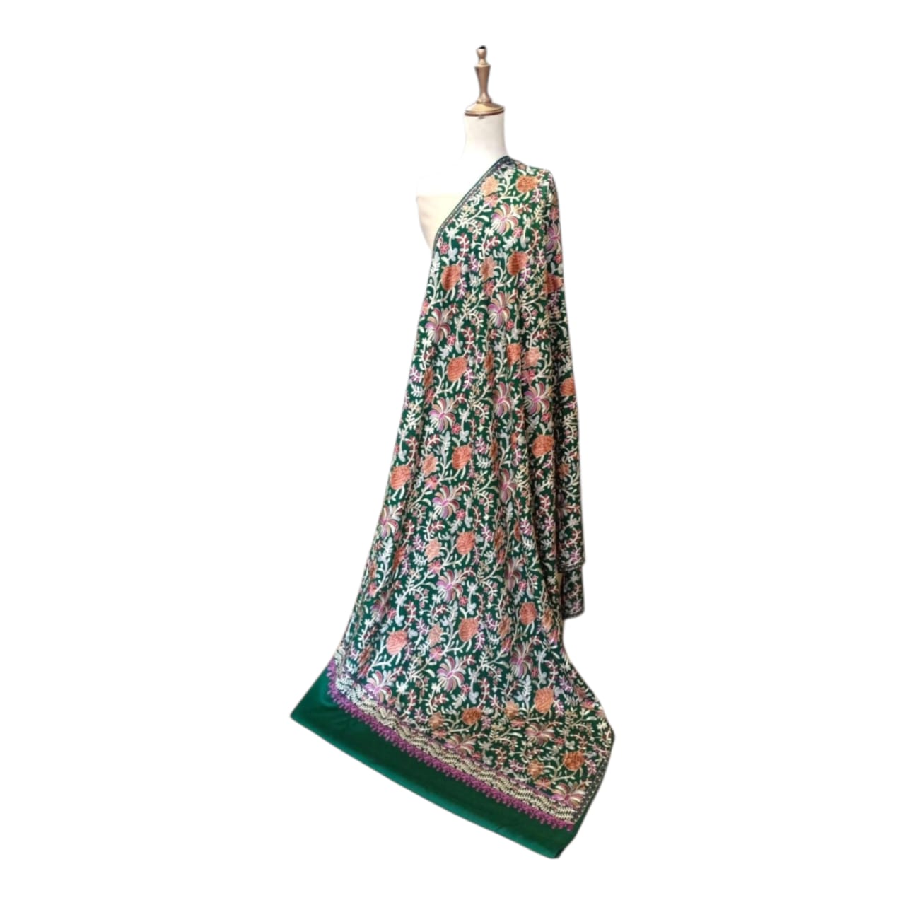 Pashmina Kalamkar Embroidered Shawl. Timeless Elegance