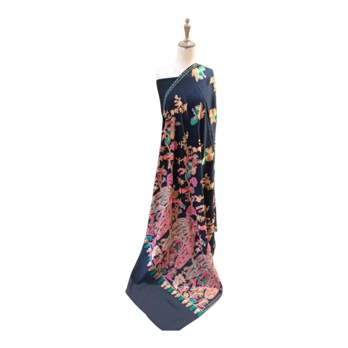 Exquisite peacock embroidery Pashmina Shawl