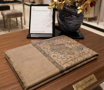 Handcrafted Sozni Embroidered Pashmina Shawl