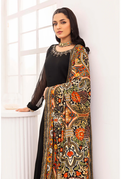 Velvet digital printed shawl