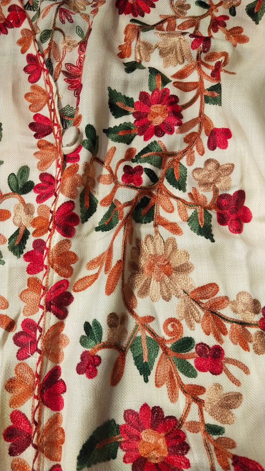 Pashmina Kaftan  Ivory Garden Bloom