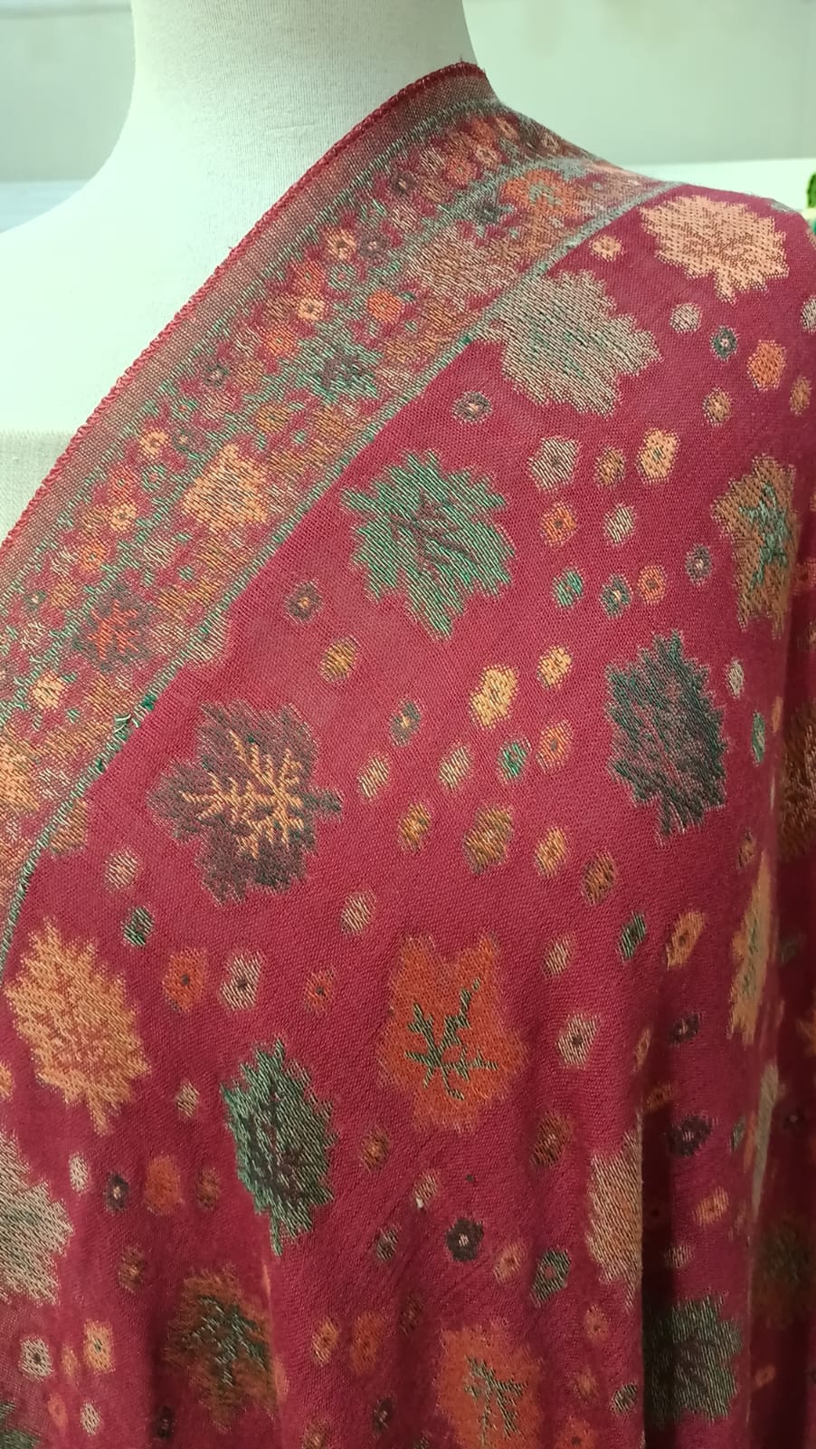 Pink Kani Pashmina Shawl – Floral Heritage Weave