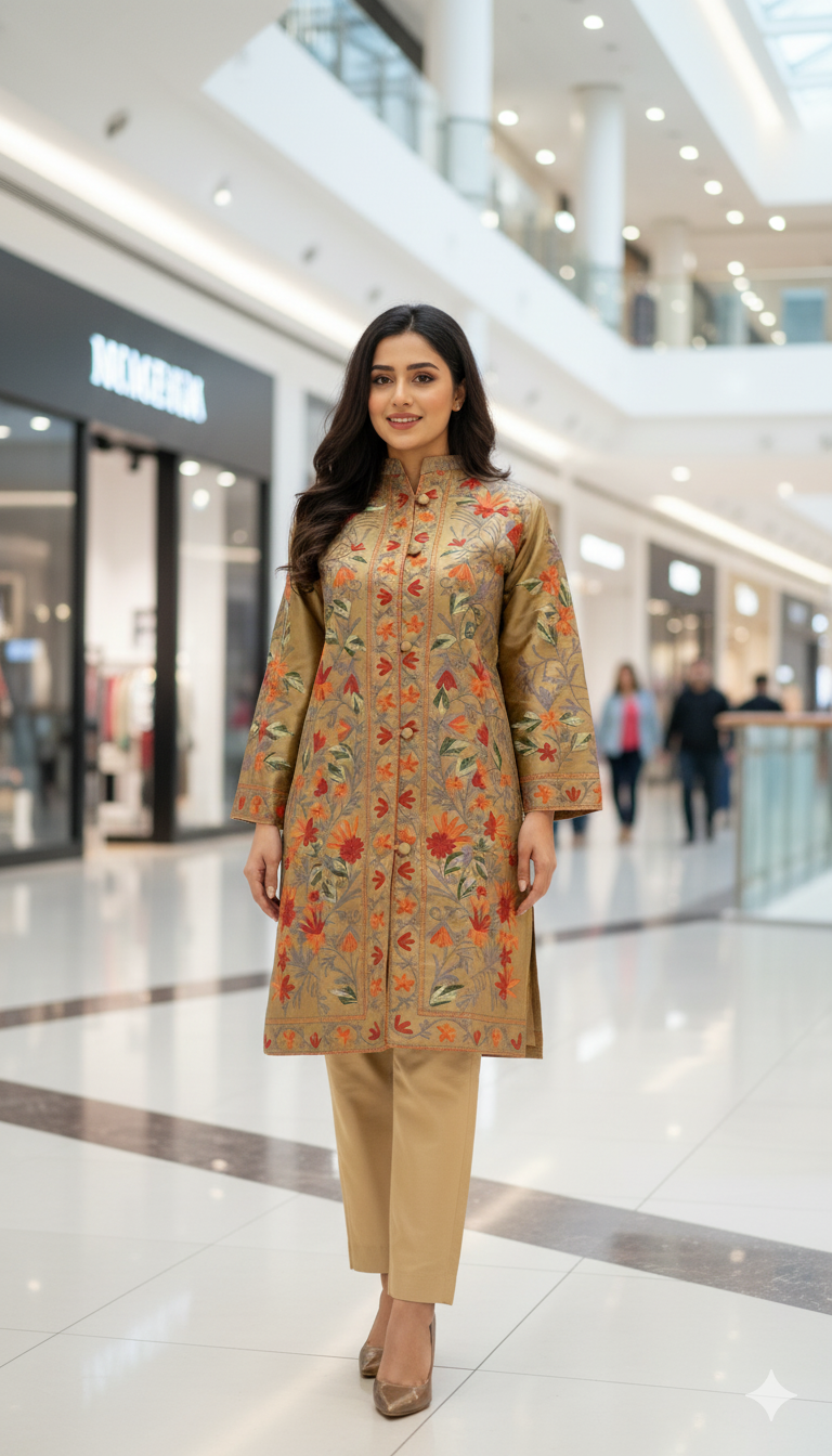 Silk Embroidered jacket