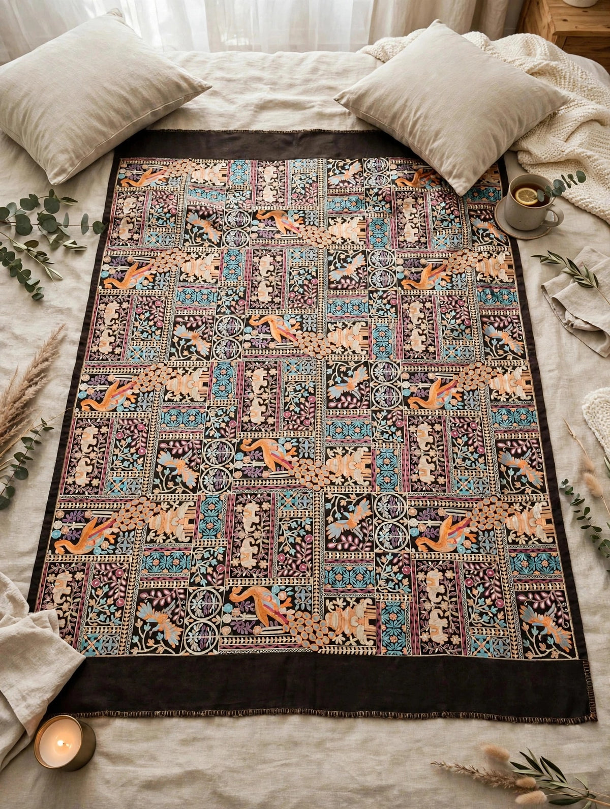 Mastani - Dark Chocolate Brown Heavily Embroidered