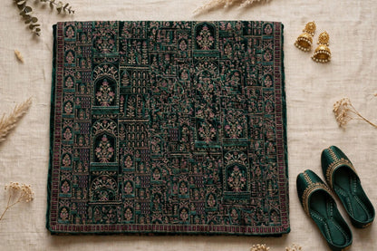 Regal Elegance in Emerald The Signature Velvet Shawl