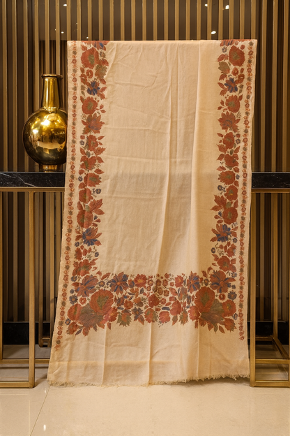 Luxury Printed Pashmina Shawl Timeless Floral Elegance