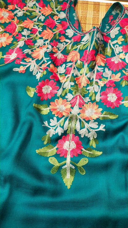 The Floral Embroidered Pashmina Kaftan