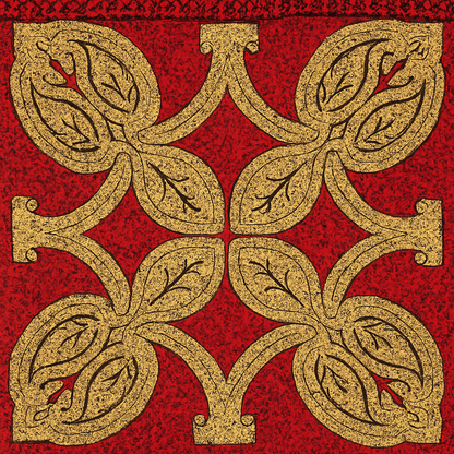 Luxury Red & Gold Aari Embroidered Pashmina Shawl