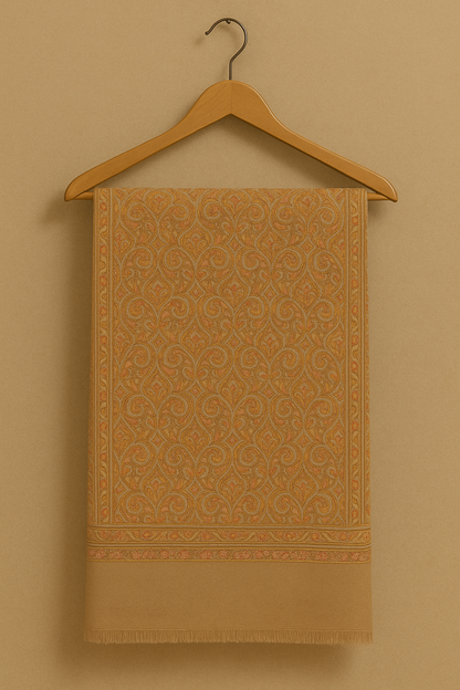 Luxury Pashmina Shawl with Intricate Aari Embroidery
