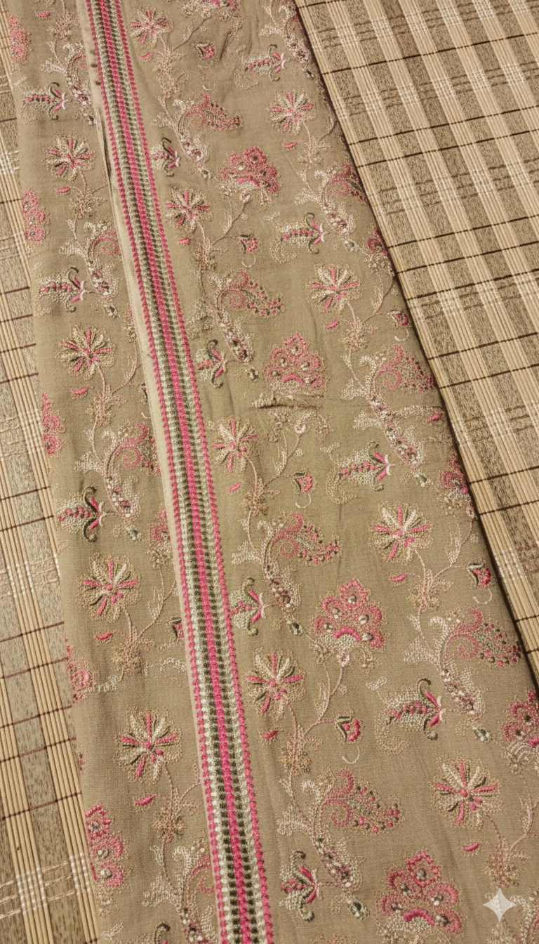 Elegant Embroidered Karandi Shawl