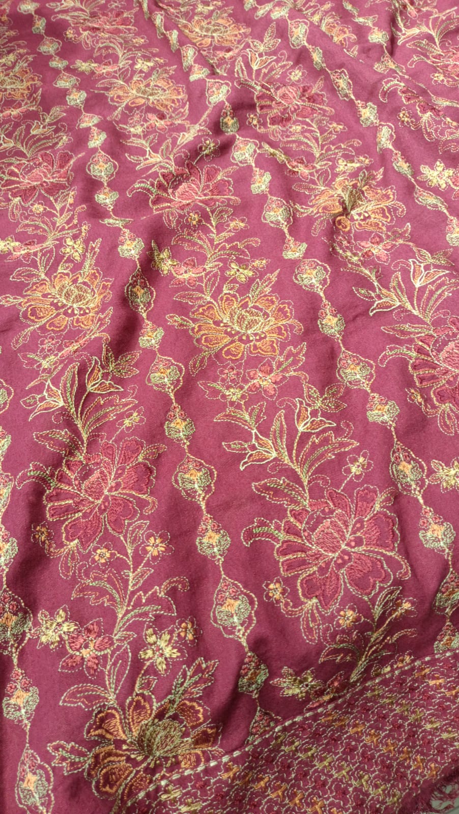 Karandi embroidered shawl