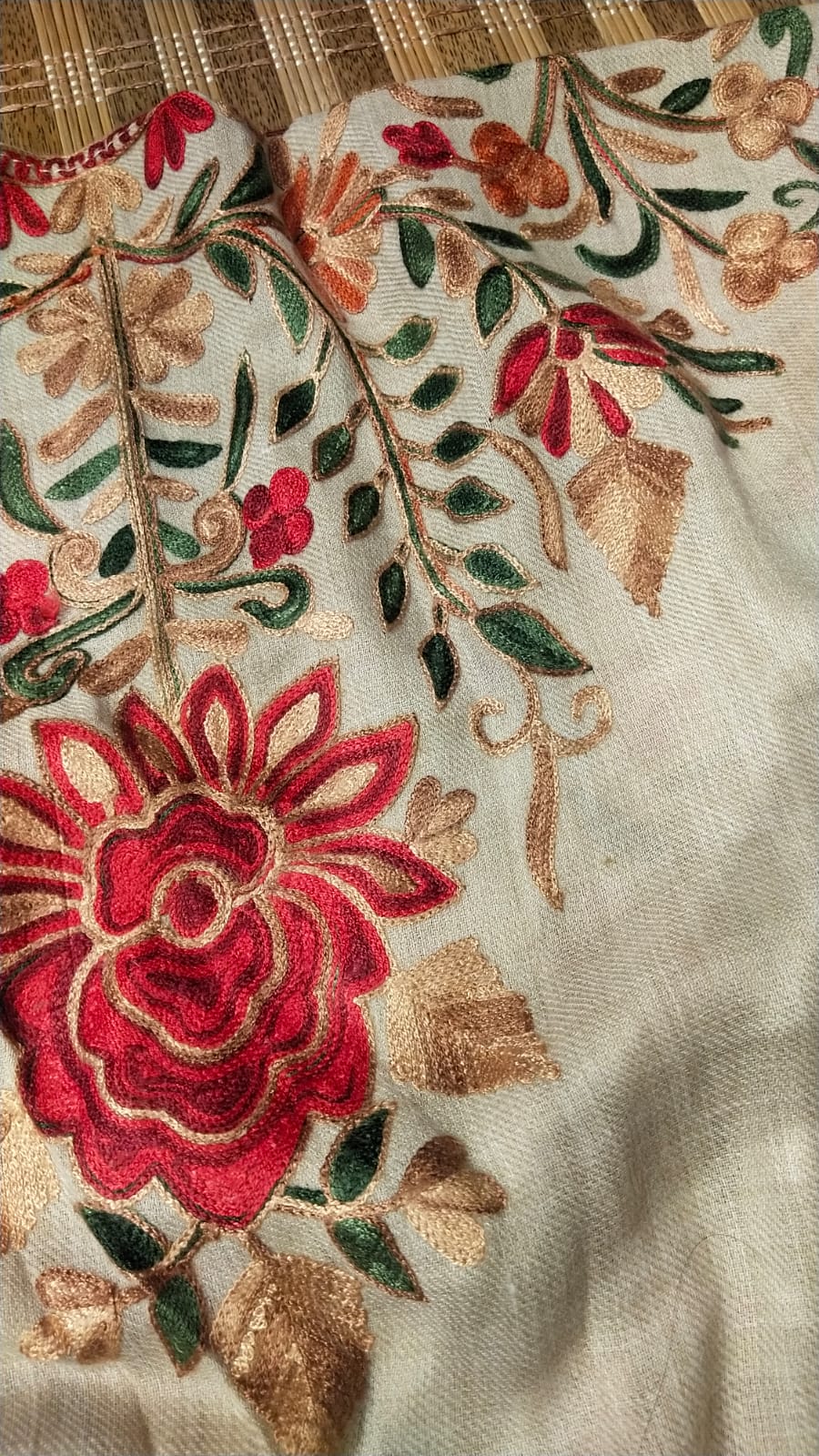 Embroidered Pashmina Kaftan