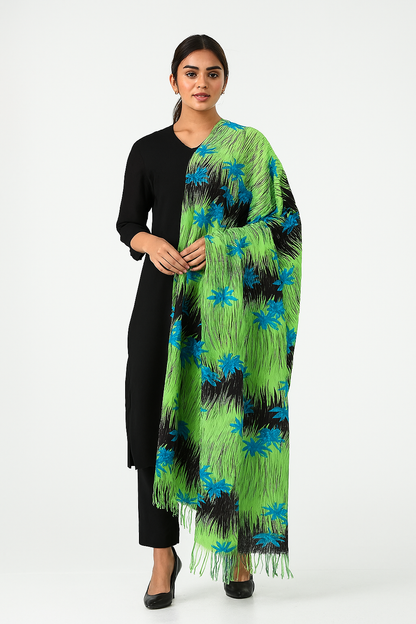 Botanical Breeze Printed Pashmina Shawl