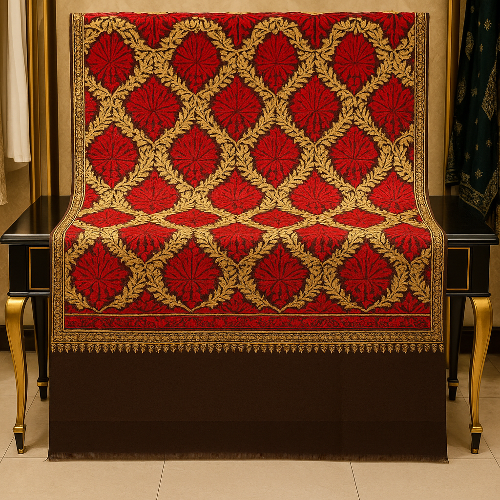 Luxury Aari Embroidery Pashmina Shawl