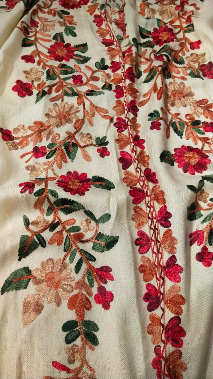 Pashmina Kaftan  Ivory Garden Bloom