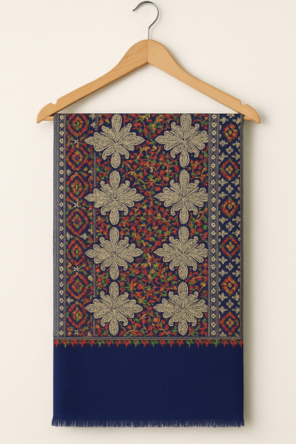 Luxury Kashmiri Pashmina Shawl Aari Embroidery
