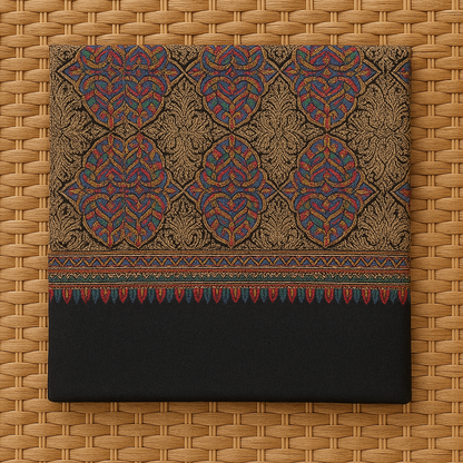 Luxury Multicolor Embroidered Pashmina Shawl