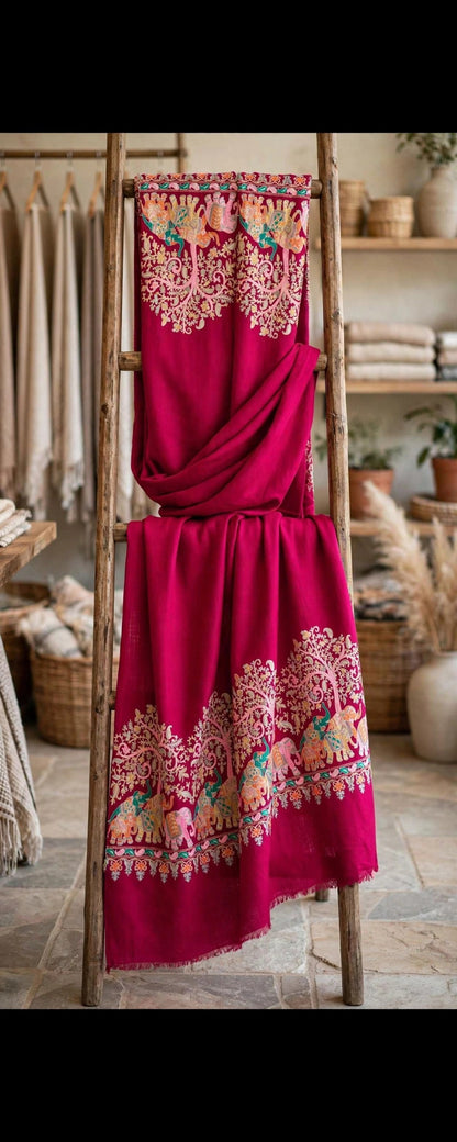 Fuchsia Pashmina Shawl
