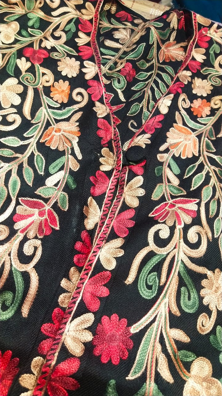 Luxurious Embroidered Pashmina Kaftan