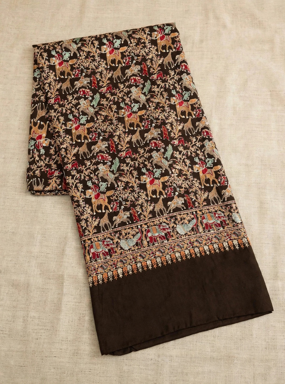 The Royal Shikargah - Heirloom Pashmina Nalki Shawl