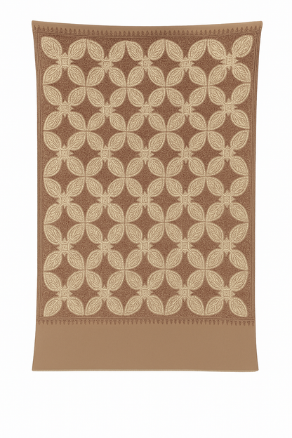 Caramel Beige Pashmina Shawl with Intricate Aari Embroidery