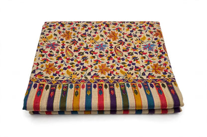 Kalamkari printed Floral & Paisley Pattern Wrap