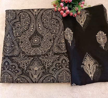 Elegant Bareeze Embroidered Net