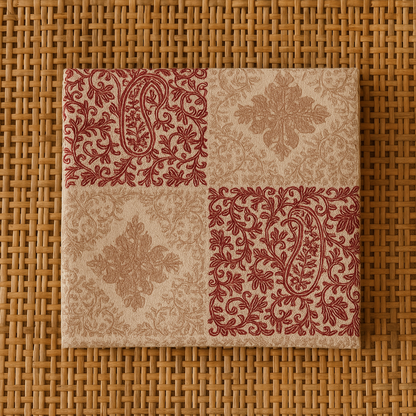 Beige and maroon pashmina shawl