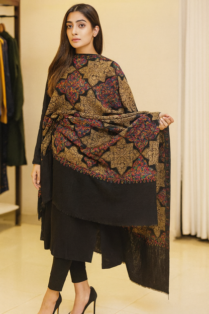 Luxury Embroidered Pashmina Shawl
