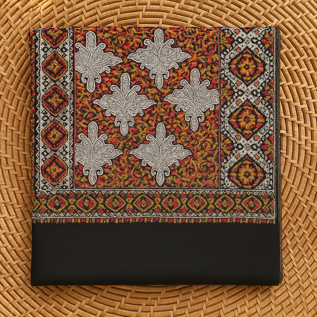 Multicolor Embroidered Pashmina Shawl