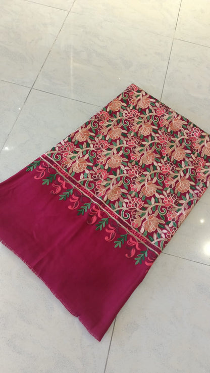 Aari Embroidered Pashmina Shawl