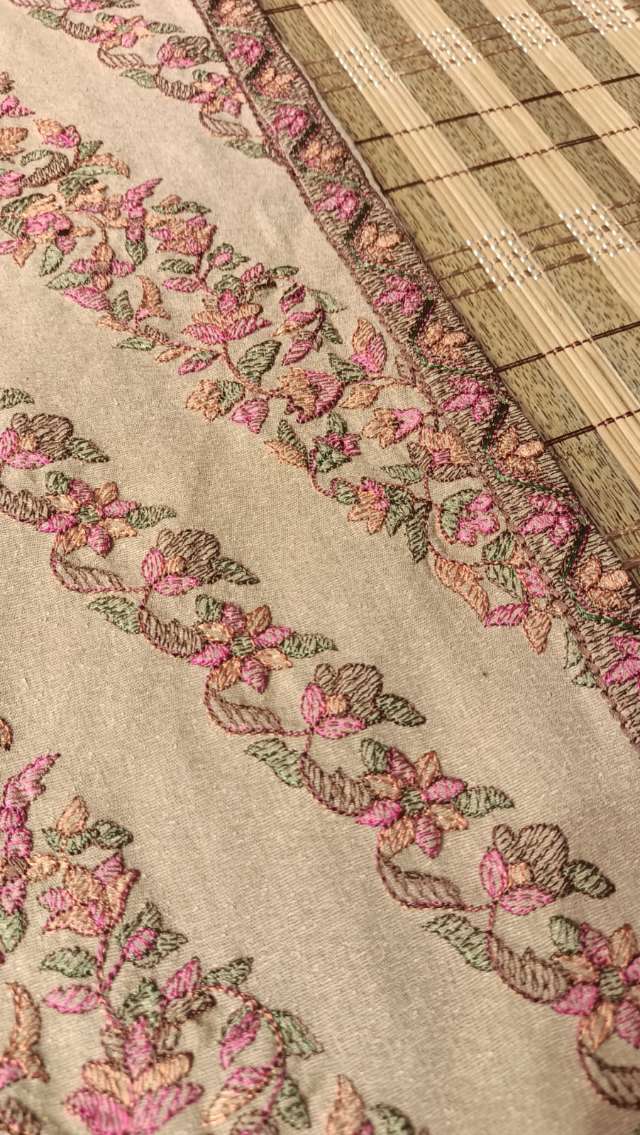 Elegant Karandi Shawl with Intricate Embroidery