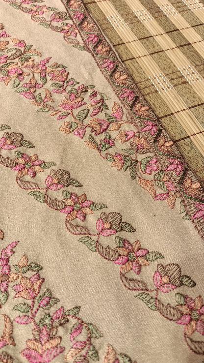 Elegant Karandi Shawl with Intricate Embroidery