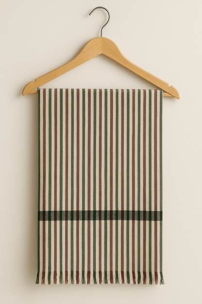 Luxury Striped Pashmina Printed Shawl