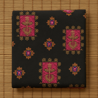 Embroidered Black Lawn