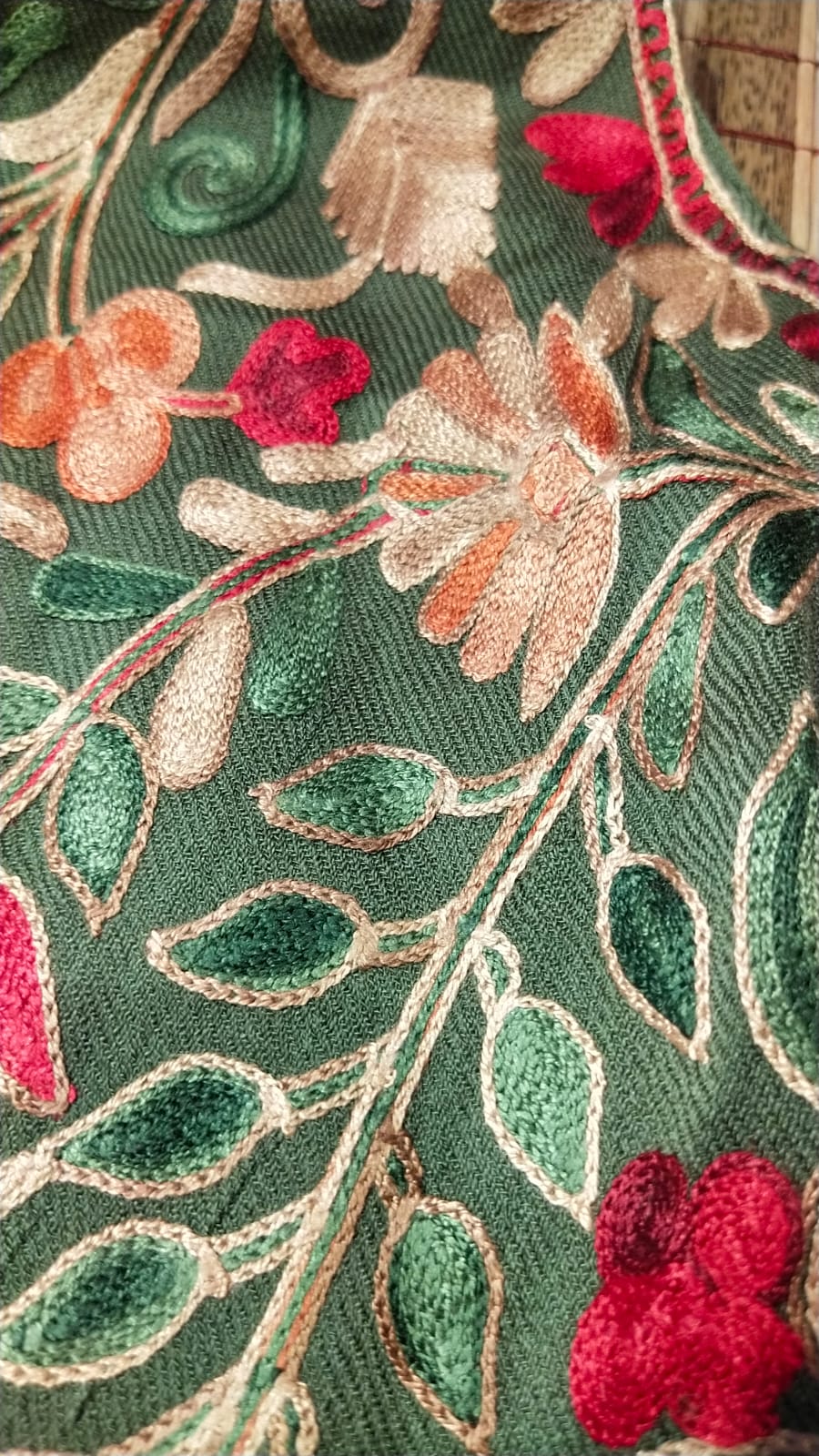 Kaftan Pashmina with Aari Work