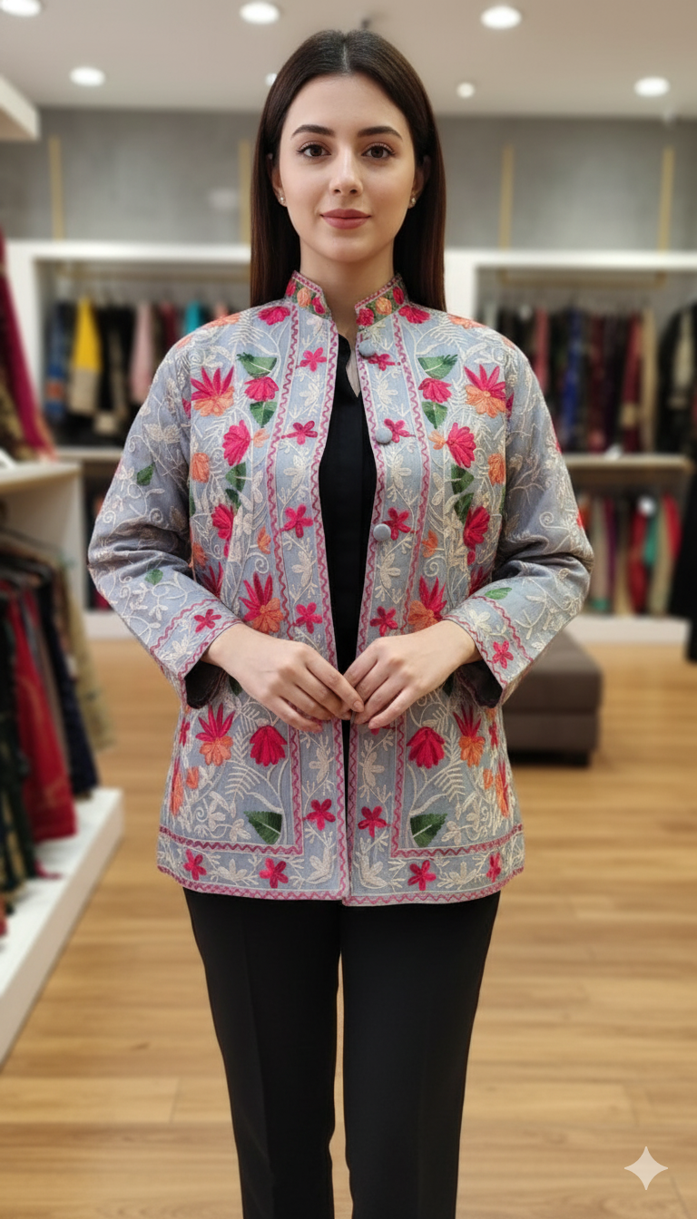 Embroidered Silk Jacket