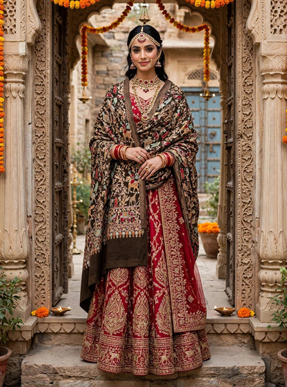 The Royal Shikargah - Heirloom Pashmina Nalki Shawl