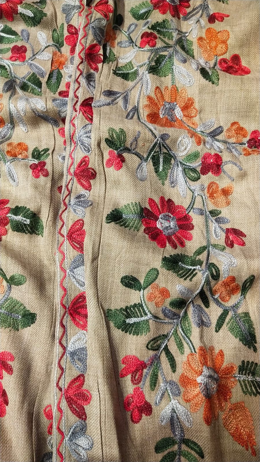 Pashmina Kaftan with Kashmiri Embroidery