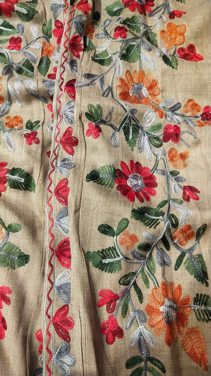 Pashmina Kaftan with Kashmiri Embroidery