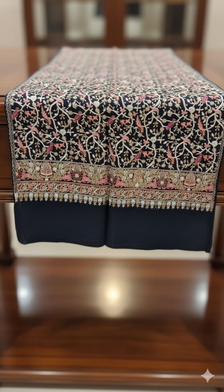 Luxury Hand-Embroidered Pashmina Shawl