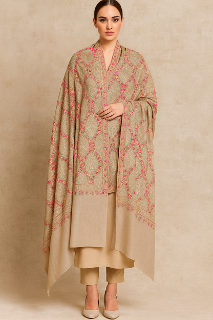 Pashmina embroidered shawl