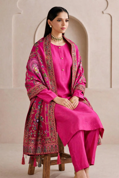 Noor-e-Mehfil Peacocks Dance in Fuchsia Dreams