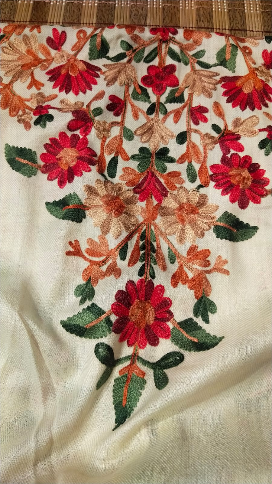 Pashmina Kaftan  Ivory Garden Bloom