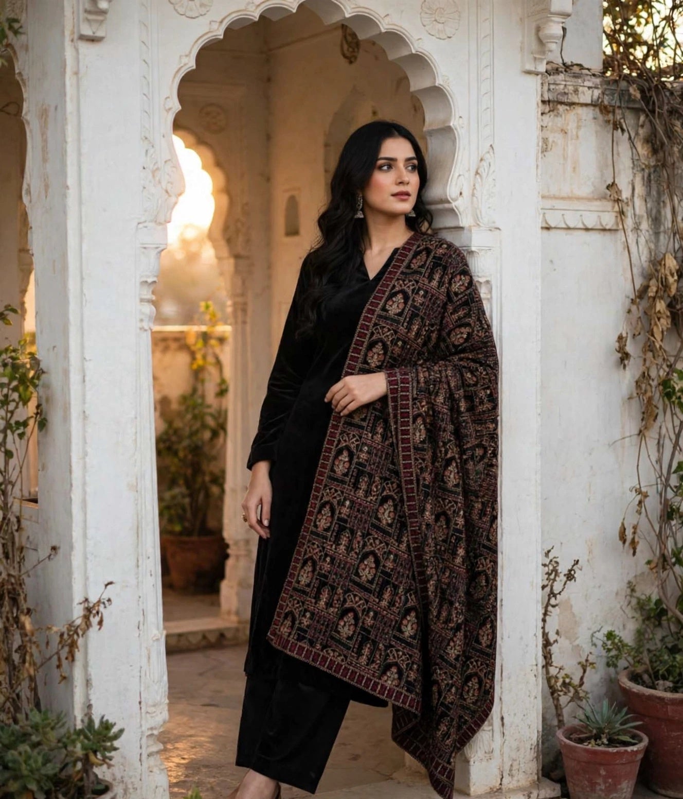Velvet Shawl | Faiza Jamshed