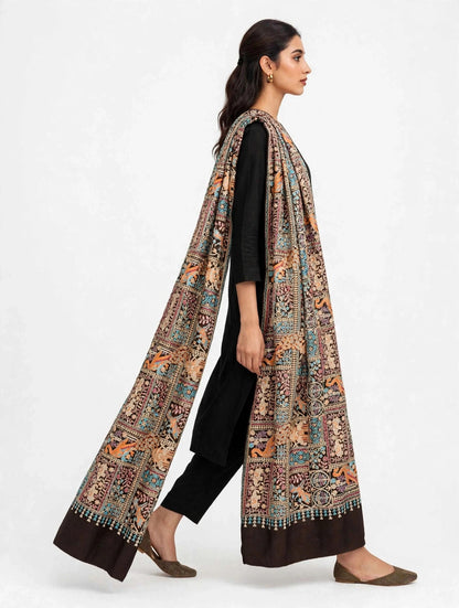 Mastani - Dark Chocolate Brown Heavily Embroidered