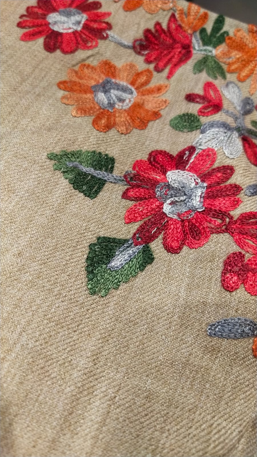 Pashmina Kaftan with Kashmiri Embroidery